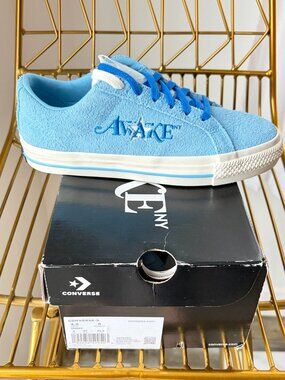 NIB • Converse Awake NY One Star Pro Skate Shoes Baby Blue Suede New Box W6 M4.5